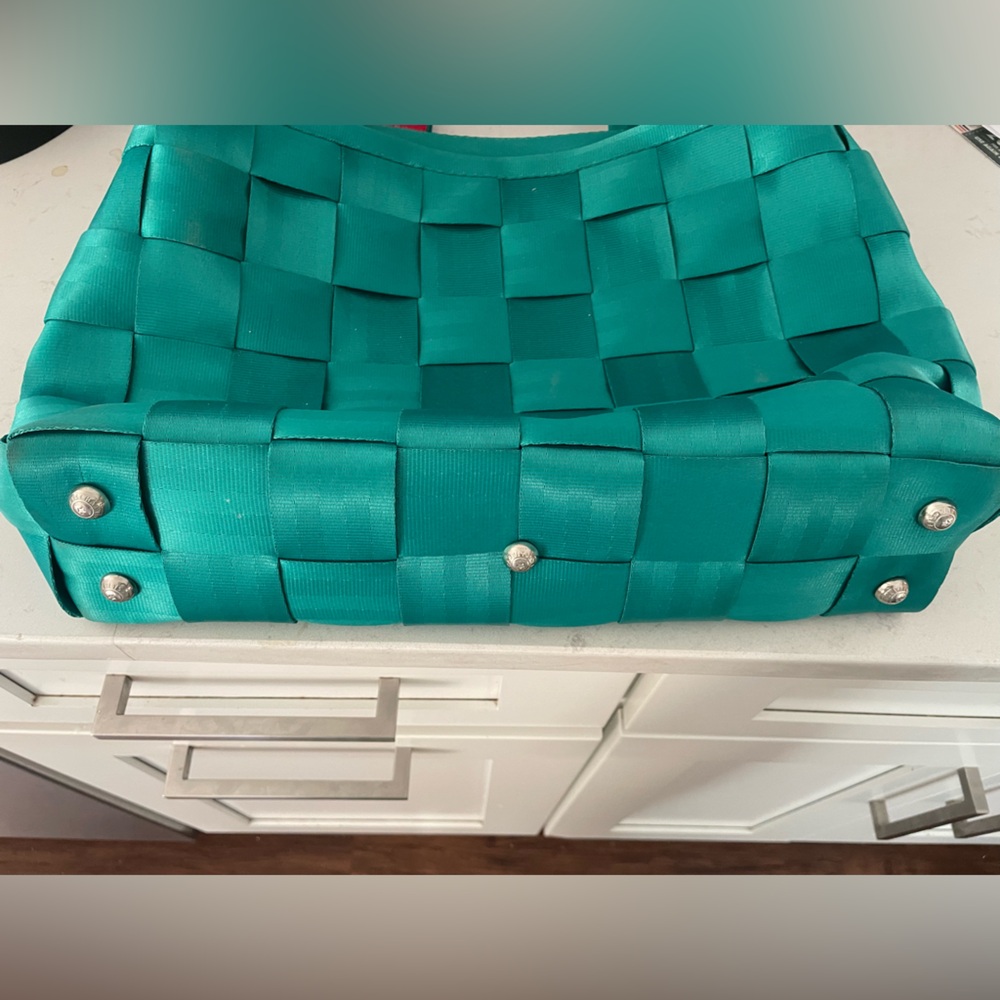 Harveys Aqua Woven Tote Bag - Picture 7 of 7